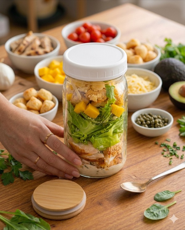 Ensalada de pollo mostaza miel
